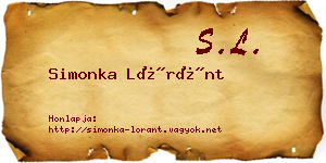 Simonka Lóránt névjegykártya