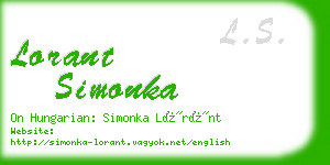 lorant simonka business card
